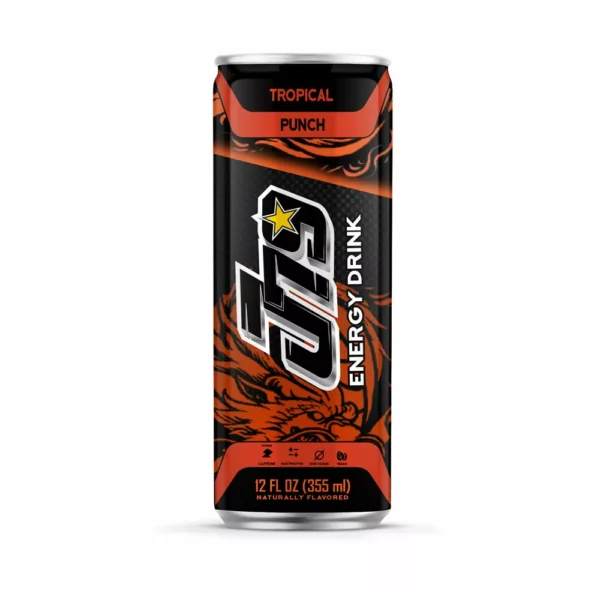 12 fl oz J79 Healthy Energy Drink (Tropical & Punch Zero Sugar Natural Caffeine Enhanced Hydration) - Image 1